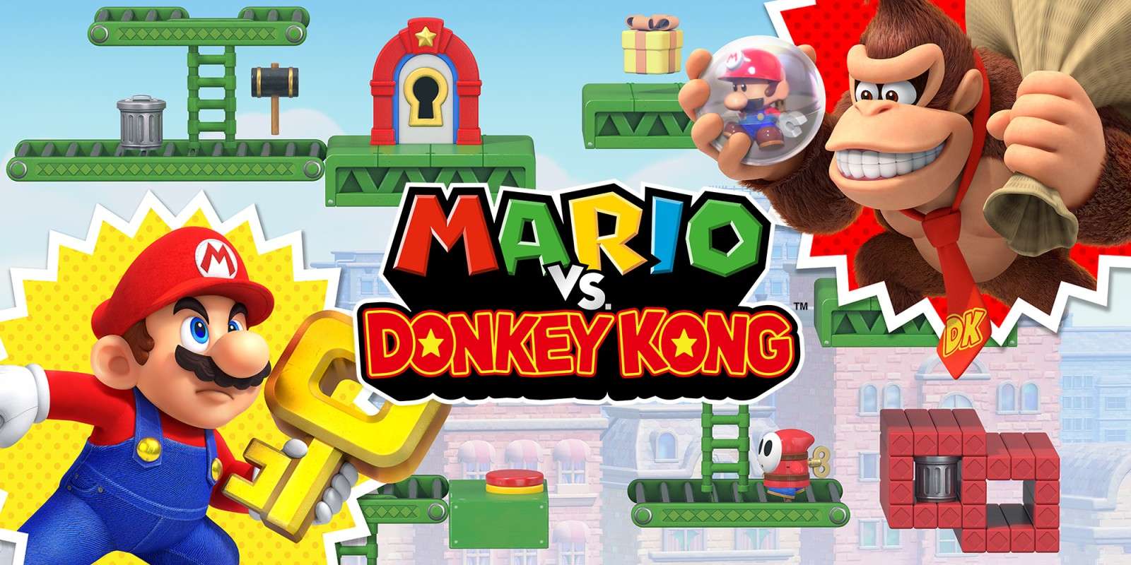 Mario vs. Donkey Kong Cover / Wallpaper. Adventure und Jump ’n’ Run Spiel (2024) für die Nintendo Switch.